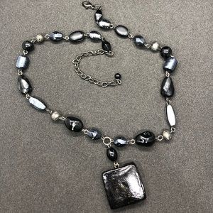 Black stone necklace